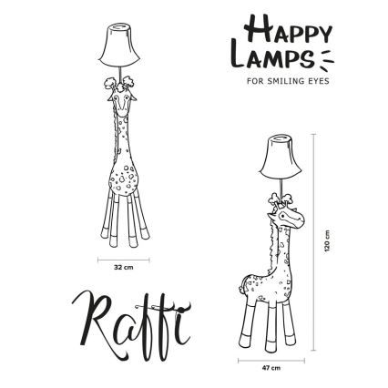 Happy Lamps - LED dečija podna lampa RAFFI LED/5,4W/230V žirafa