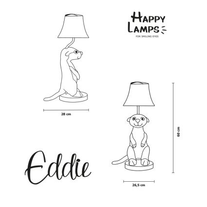Happy Lamps - LED dečija stolna lampa EDDIE LED/5,4W/230V surikata