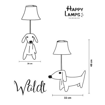 Happy Lamps - LED Dečija stona lampa WALDI LED/5,4W/230V jazavičar