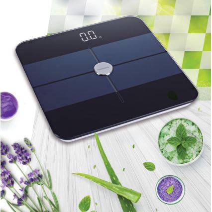 Heinner HBS-BTH180BK - Digitalna lična vaga, 2xAAA, crna/plava