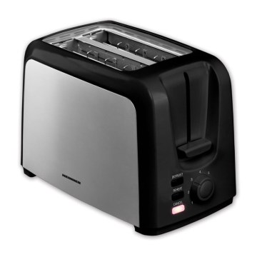 Heinner HTP-700BKSS - Toster sa dva otvora 700W/230V crni/mat hrom