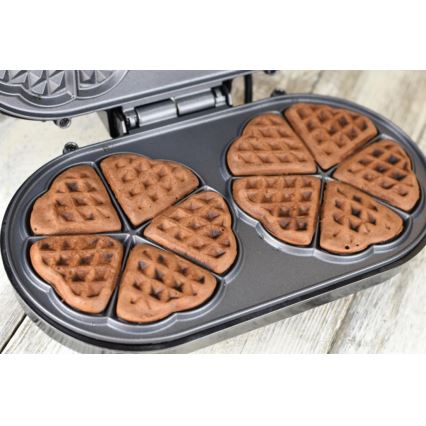 Heinner HWF-1000CR - Aparat za vafle 1000W/230V crna/roze zlato