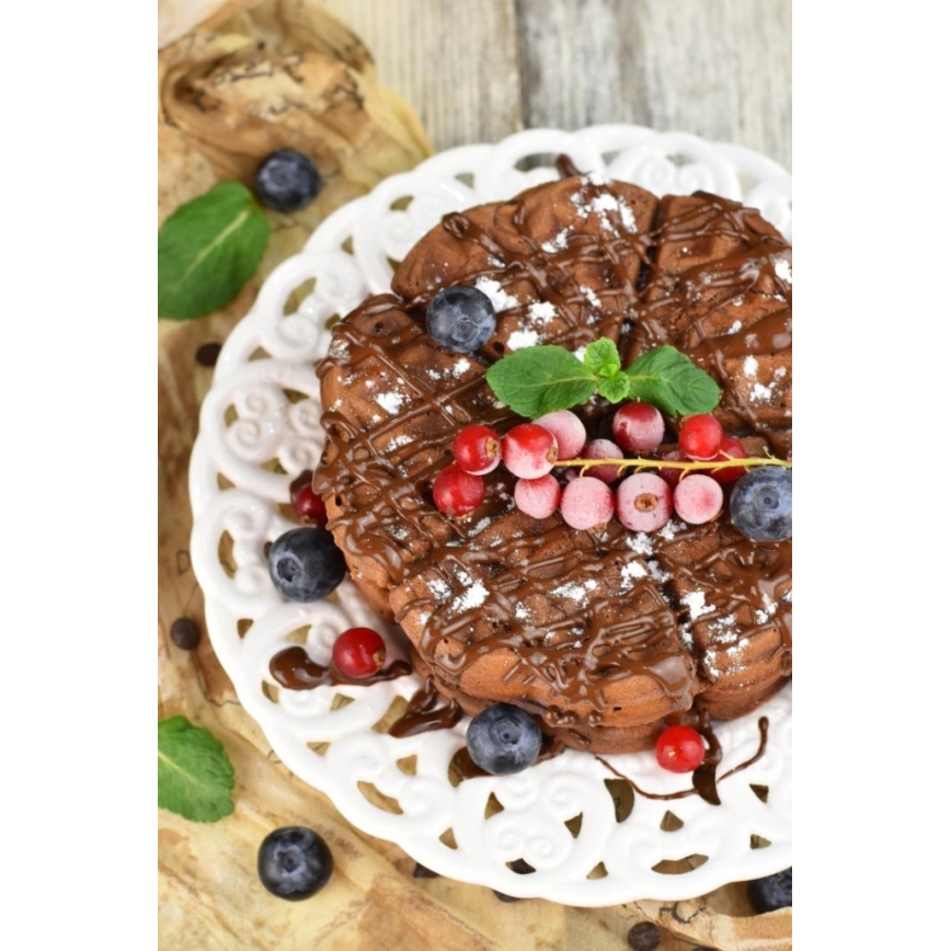 Heinner HWF-1000CR - Aparat za vafle 1000W/230V crna/roze zlato