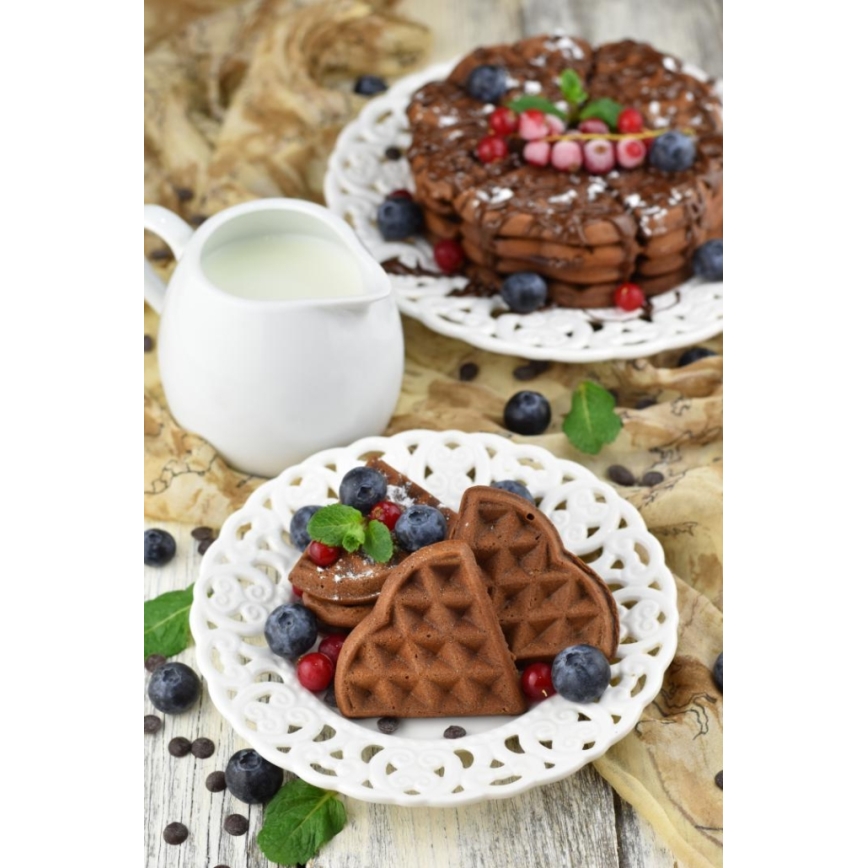 Heinner HWF-1000CR - Aparat za vafle 1000W/230V crna/roze zlato