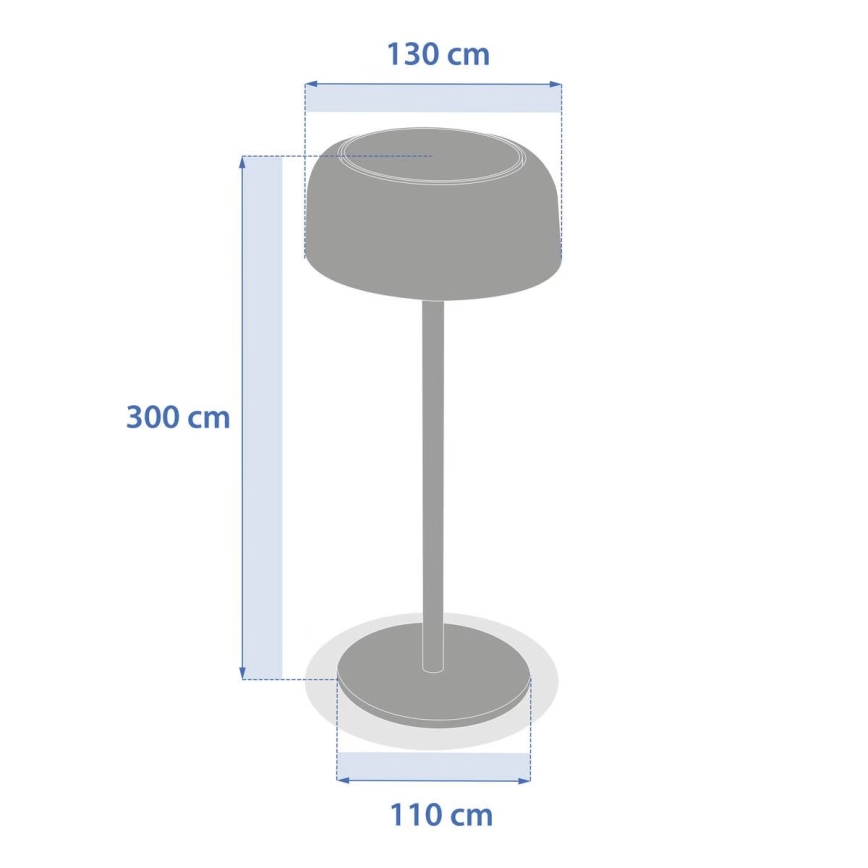 Hesperide - LED solarna stona lampa BOLTY LED/3,7V 2600 mAh IP65 bež