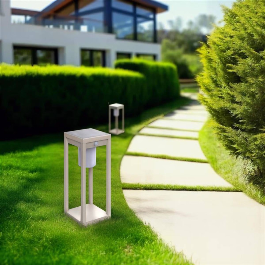 Hesperide - LED solarna lampa sa senzorom pokreta PIKY LED/3,7V 2600 mAh 40 cm IP65 bež