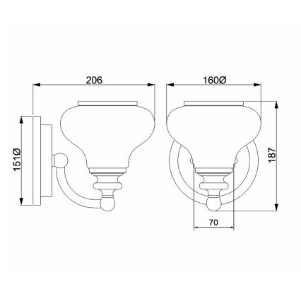 Hinkley - LED zidno svetlo za kupatilo AINSLEY 1xG9/3W/230V IP44