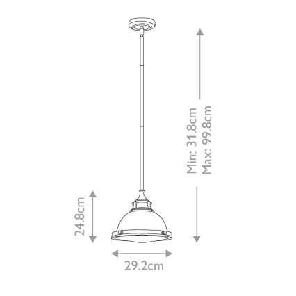 Hinkley - Luster na šipci AMELIA 1xE27/60W/230V bronzan