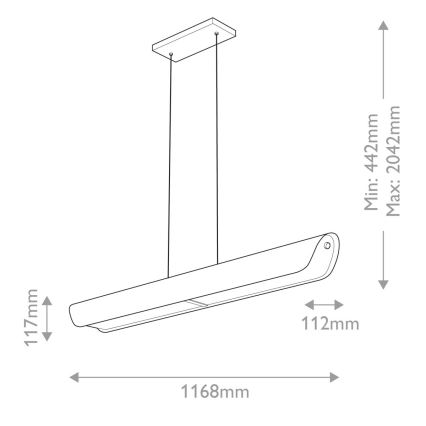 Hinkley - LED viseći luster na sajli ARCO LED/43W/230V 3000K zlatni
