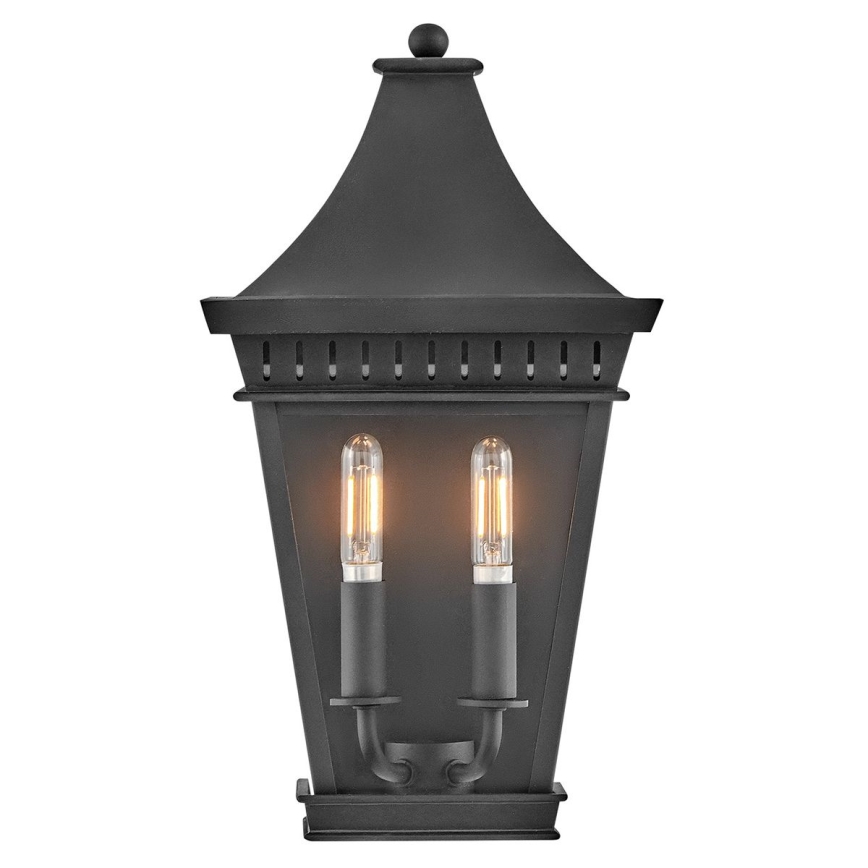 Hinkley - Spoljna zidna svetiljka CHAPEL HILL 2xE14/40W/230V IP44 crna