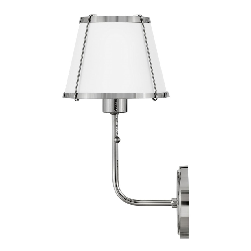 Hinkley - Zidna lampa CLARKE 1xE27/40W/230V sjajni hrom/bela
