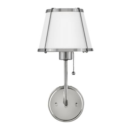 Hinkley - Zidna lampa CLARKE 1xE27/40W/230V sjajni hrom/bela