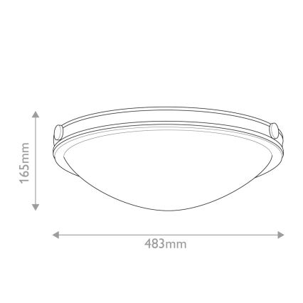 Hinkley - Stropno svetlo COLLIER 3xE27/40W/230V, prečnik 48,3 cm, crno