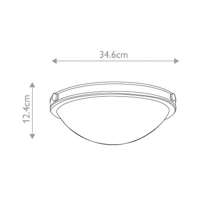 Hinkley - Plafonsko svetlo COLLIER 2xE27/40W/230V prečnik 34,6 cm crno