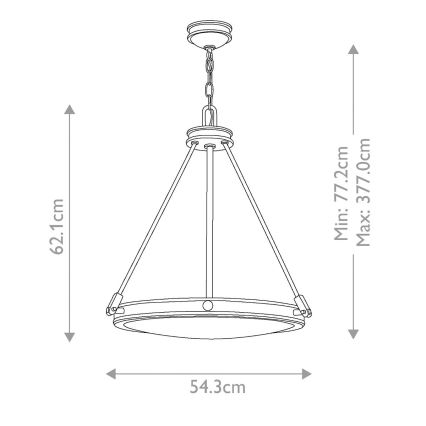 Hinkley - Luster na lancu COLLIER 4xE14/40W/230V prečnik 54,3 cm crna