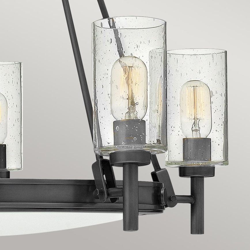 Hinkley - Luster na lancu COLLIER 5xE27/40W/230V prečnik 68,5 cm crna