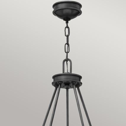 Hinkley - Luster na lancu COLLIER 5xE27/40W/230V prečnik 68,5 cm crna