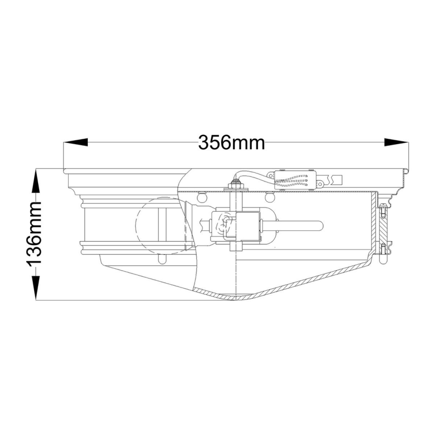 Hinkley - Kupatilsko stropno svetlo HADLEY 3xE27/40W/230V IP44 zlatna
