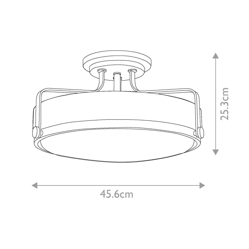 Hinkley - Plafonski luster HARPER 3xE27/60W/230V, prečnik 45,6 cm, sjajni hrom