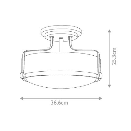 Hinkley - Plafonski luster HARPER 3xE27/60W/230V prečnik 36,6 cm sjajni hrom