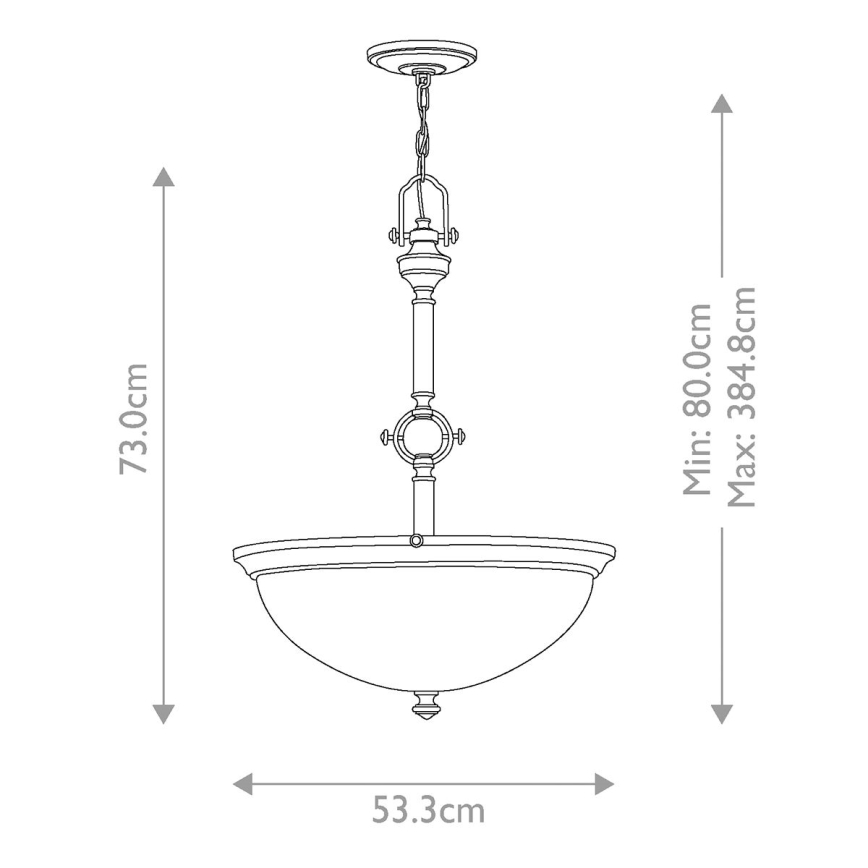 Hinkley - Luster na lancu MAYFLOWER 3xE27/60W/230V