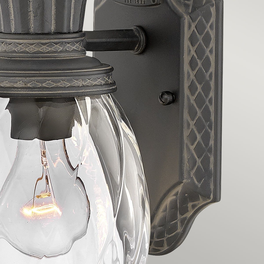 Hinkley - Spoljašnja zidna lampa PLANTATION 1xE27/40W/230V IP44 crna