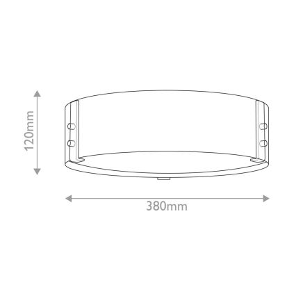 Hinkley - Plafonsko svetlo SAWYER 3xE14/40W/230V prečnika 38 cm sekvoja/smeđa