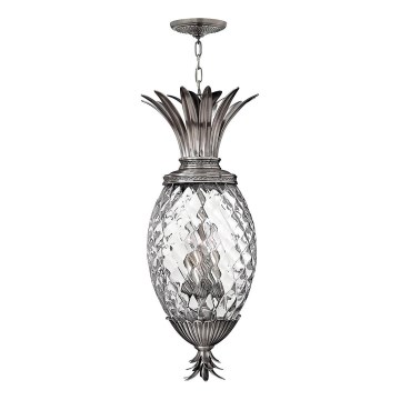 Hinkley - Luster na lancu PLANTATION 4xE14/40W/230V, srebrne boje