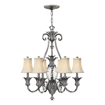 Hinkley - Luster na lancu PLANTATION 7xE14/40W/230V srebran