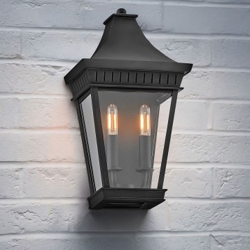 Hinkley - Spoljna zidna svetiljka CHAPEL HILL 2xE14/40W/230V IP44 crna