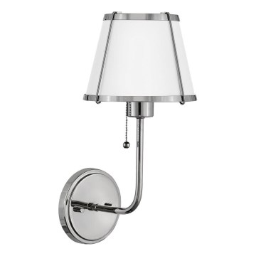 Hinkley - Zidna lampa CLARKE 1xE27/40W/230V sjajni hrom/bela