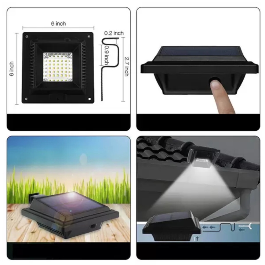 HÖFFTECH - LED solarno zidno svetlo sa senzorom pokreta i sumraka LED/3,7V 2000 mAh IP65