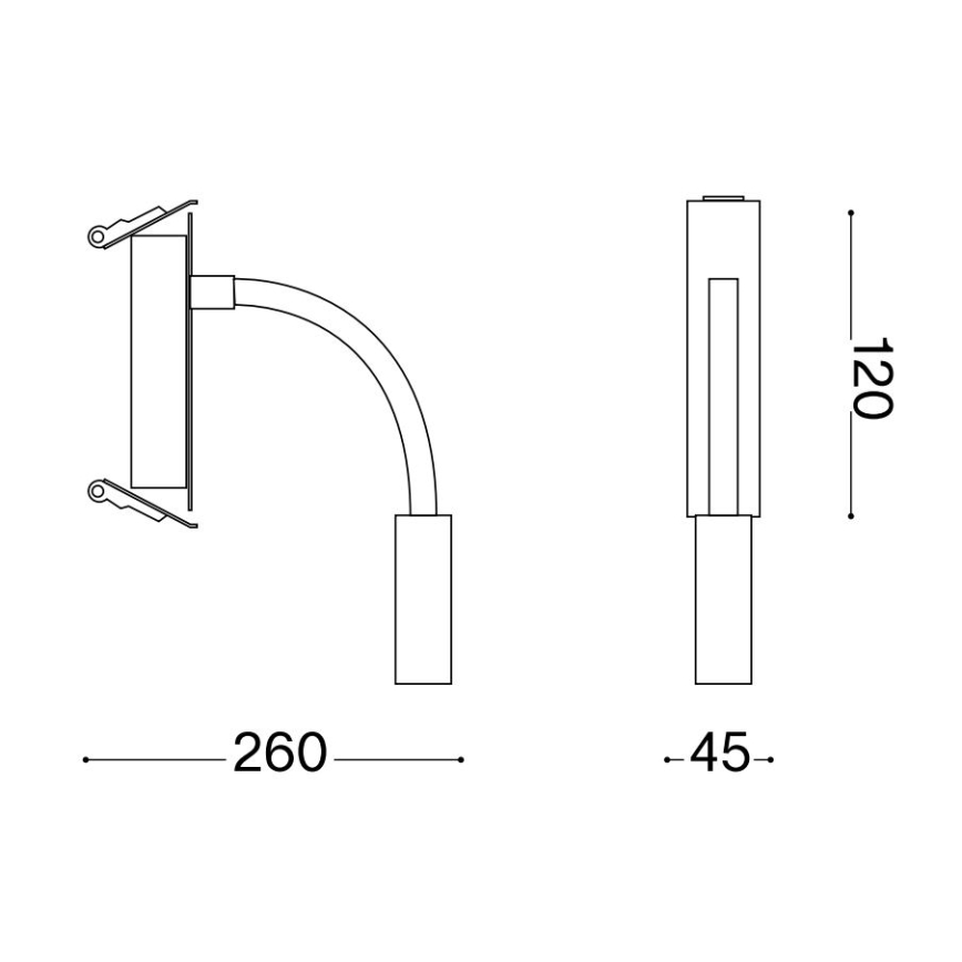 Ideal Lux - IO fleksibilna LED lampica, 3W, 230V, CRI 90, bela