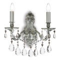 Ideal Lux - Kristalna zidna lampa GIOCONDA 2xE14/40W/230V srebrna