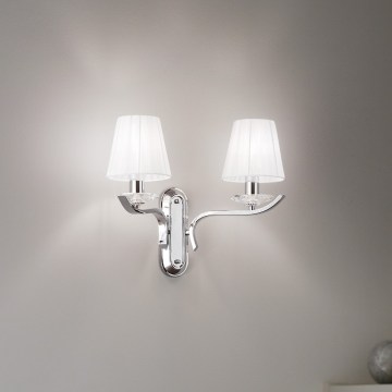 Ideal Lux - Kristalna zidna lampa PEGASO 2xE14/28W/230V sjajni hrom
