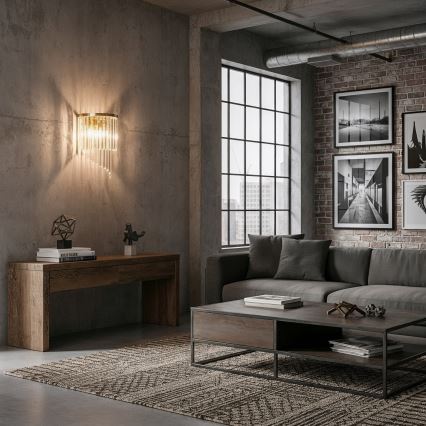 Ideal Lux - Kristalna zidna svetiljka CARLTON 3xE14/40W/230V zlatna