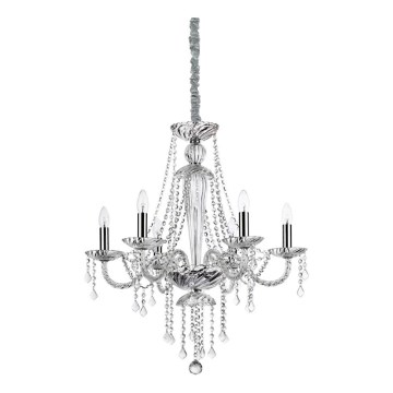 Ideal Lux - Kristalni luster na lancu AMADEUS 6xE14/40W/230V prečnik 67 cm proziran