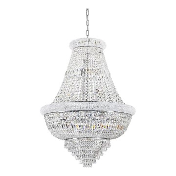 Ideal Lux - Kristalni luster na lancu DUBAI 24xE14/28W/230V prečnik 80 cm sjajni hrom