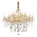Ideal Lux - Kristalni luster na lancu FLORIAN 18xE14/40W/230V, prečnik 86 cm, zlatne boje