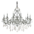 Ideal Lux - Kristalni luster na lancu GIOCONDA 12xE14/40W/230V fi 90 cm srebran