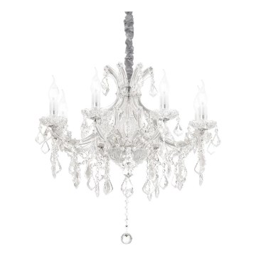 Ideal Lux - Kristalni luster na lancu NAPOLEON 8xE14/40W/230V prečnik 67 cm hrom