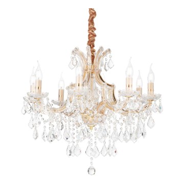 Ideal Lux - Kristalni luster na lancu NAPOLEON 8xE14/40W/230V prečnik 67 cm zlatna