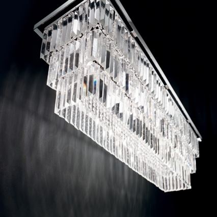 Ideal Lux - Kristalni luster na sajli MARTINEZ 8xE14/40W/230V sjajni hrom