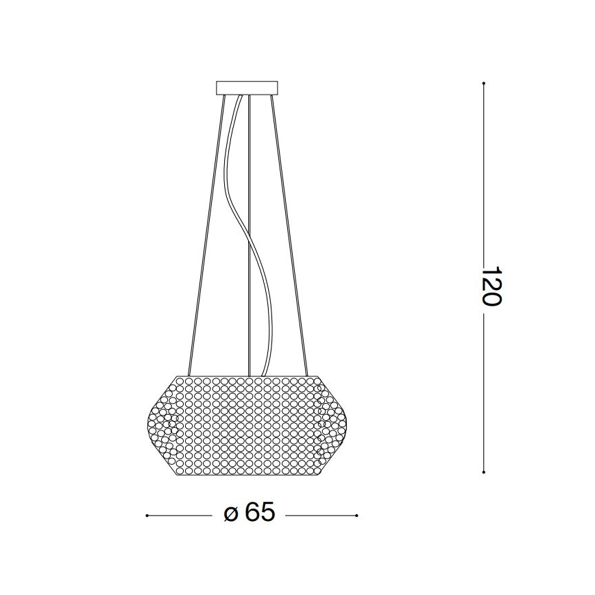Ideal Lux - Kristalni luster na sajli PASHA 14xE14/40W/230V prečnik 65 cm zlatni