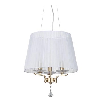 Ideal Lux - Kristalni luster na sajli PEGASO 3xE14/28W/230V, prečnik 40 cm, zlatni