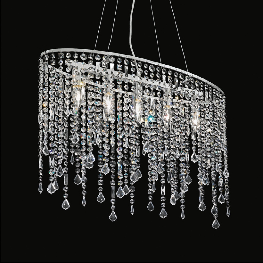 Ideal Lux - Kristalni luster na sajli RAIN 5xE14/40W/230V proziran