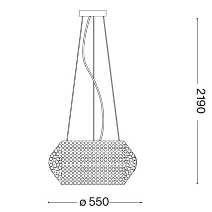 Ideal Lux - Kristalni luster PASHA 10xE14/40W/230V Ø 55 cm sjajni hrom