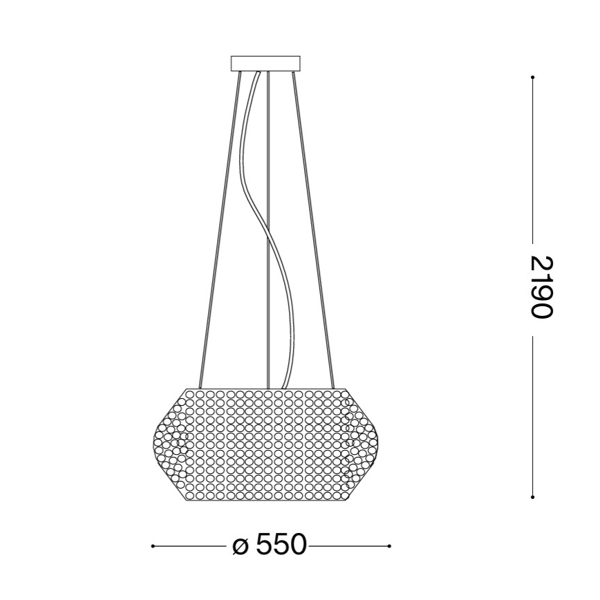 Ideal Lux - Kristalni luster PASHA 10xE14/40W/230V Ø 55 cm sjajni hrom