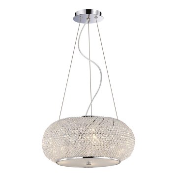 Ideal Lux - Kristalni luster PASHA 10xE14/40W/230V Ø 55 cm sjajni hrom