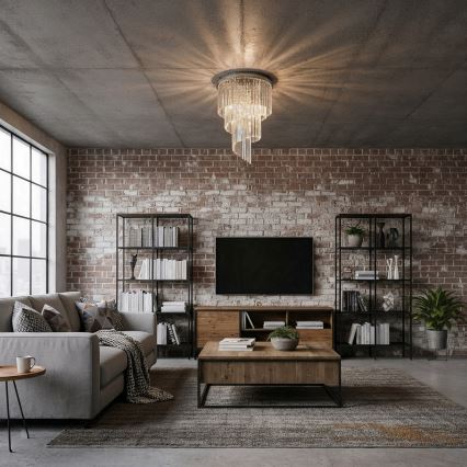 Ideal Lux - Kristalni plafonski luster CARLTON 12xE14/40W/230V prečnik 50 cm, sjajni hrom